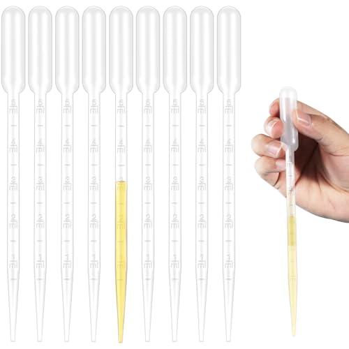 25Pcs 5ML Pipettes Dropper - Disposable Pipettes Plastic Dropper for Lab Science, Essential Oil, DIY Art, Medicine - Excellent Suction Without Leakage - size: 5ML