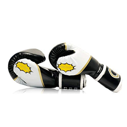 CKE Boxing Gloves for Kids Ages 5-12, Beginner Punch Bag Training Gloves - color: BLACK