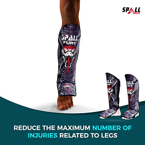MMA Shin Instep Pad Kick Thai Pad Kick Boxing Guard Protector Leg Foot Guard(Grey Black-XS)