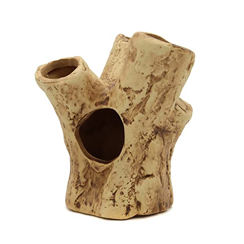 Aquarium Cave Tree Stump Hole for Betta Fish, Shrimp, Cichlid Rock Cave Stone Betta Fish Hideout Cave Decorations (Styles 3)