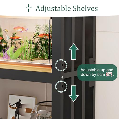 Fish Tank Stand,Metal Fish Stand Cabinet - Decorative Table & Turtle Support Rack for Kitchen & Home Storage, Durable Frame, Multi-Purpose Shelf Organizer for Living Room