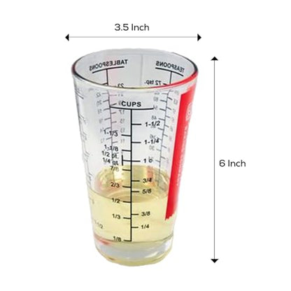 King Arthur Baking Company Mix N Measure Glass, Heavyweight Glass, Multi-Purpose Liquid and Dry Measuring Cup
