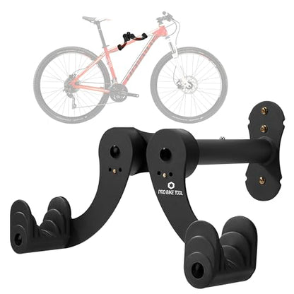 PRO BIKE TOOL Bike Rack for Garage Wall Mount - Horizontal Bike Storage - color: Black