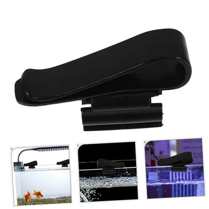 Kisangel 6pcs Aquarium Filtration Hose Clips Plastic Aquarium Hose Clamp for Fish Tank Water Pipe Buckle and Flexible - color: Black