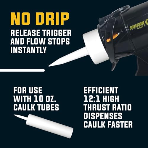 SILIGUN™ Gen-3 Compact Caulking Gun - No Drip Caulk Gun - Patented Design - Lightweight ABS Frame - color: Siligun Caulk Gun Gen-3