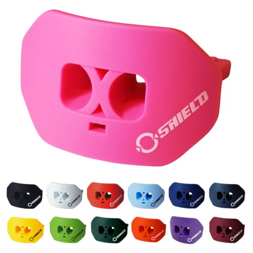 O Shield Core Football Mouth Guard, Detachable Strap - color: Pink