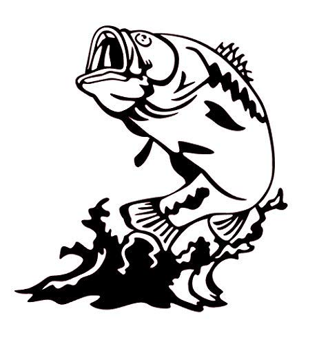 Custom Bass Vinyl Decal - Personalized Fishing Bumper Sticker, for Tumblers, Laptops, Car Windows - Bass Fishing Decal