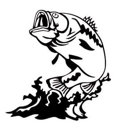 Custom Bass Vinyl Decal - Personalized Fishing Bumper Sticker, for Tumblers, Laptops, Car Windows - Bass Fishing Decal