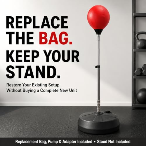 Replacement Punching Bag with Universal Adapter for Most Stands, 2 Sizes