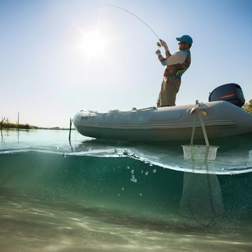 Ciieeo Reusable Nylon Fishing Mesh Net Large Capacity Fish Guard Net with Drawstring for Freshwater and Saltwater Fishing