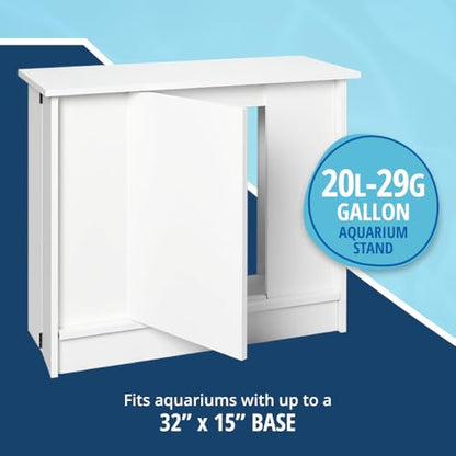 Tetra 20-29 Gallon Fish Tank Stand, Easy to Assemble in Less Than 1 Minute, No Tools Required, Water-Resistant Wood Stand for Freshwater and Saltwater Aquariums, Sturdy Stand Designed for Durability