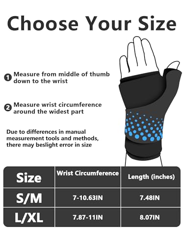 Wrist &Thumb Ice Pack Wrap-Thickened Gel for Long-Lasting Cold Compression - color: 2 Pack-black, size: S/M