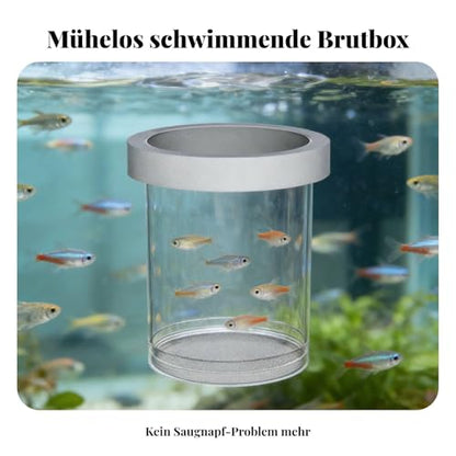 predolo Guppy Breeding Container High-Visibility Buoyant Breeder Box Double Mesh Design Buoyant Breeding Box, White, L - color: White, size: L