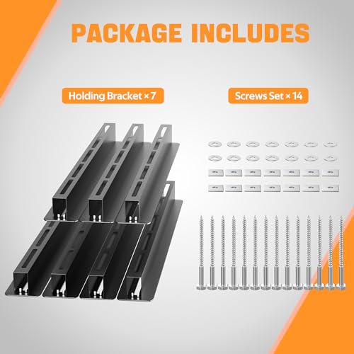 Overhead Garage Storage Rack, Heavy Duty Ceiling Storage Rack | 26 Inch Adjustable Ceiling Bin Storage System, 7 Sets for 6 Bins - style: For 6 Bins