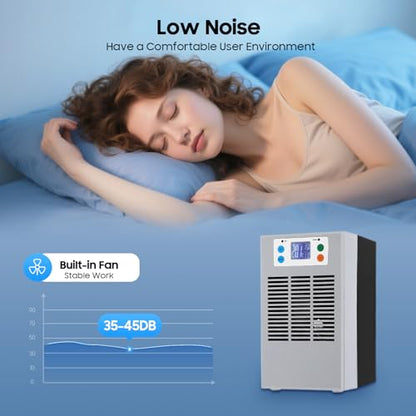 30L/7.93GAL 100W Aquarium Chiller Water Chiller – Constant Temperature Cooling System with Low Noise & Circulation Pump, for Fish Tank, Axolotl, Coral Reef, and Hydroponics