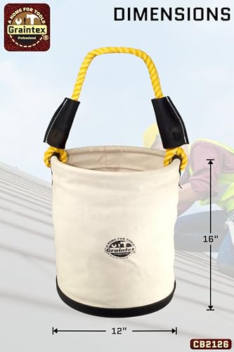 Graintex CB2126 Utility Plastic Bottom Canvas Bucket