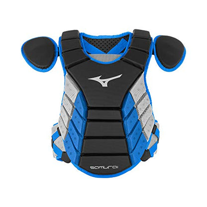 Mizuno Mizuno Samurai Baseball Chest Protector - color: Black/Royal, size: 16"