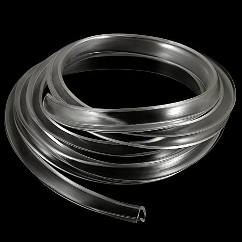 uxcell U Channel Edge Trim, 8.2ft Length Soft Rubber Guard Seal Strip Edge Protector Fit for 19-20mm Edge, (19/32" W x 63/64" H) Clear - size: 19/32"x 63/64"x 8.2ft