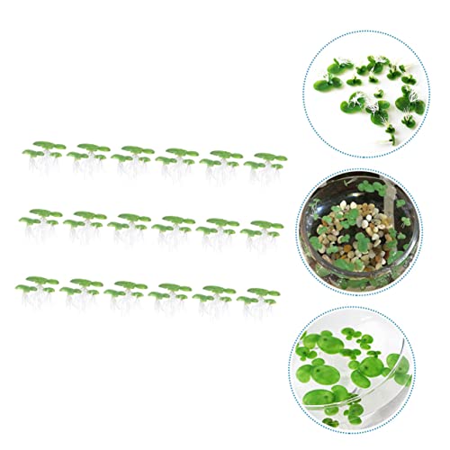 BESPORTBLE 54pcs Mini Fake Duckweed Aquarium Floating Plants Realistic Simulation Decor for Fish Tank Safe Lifelike Aquatic Grass Aquarium Landscape Bright Decoration