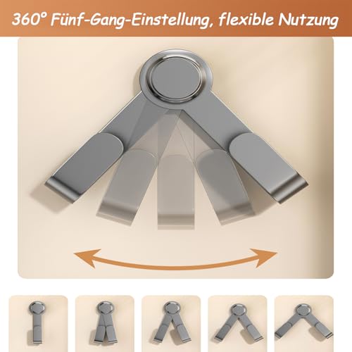 MFMYEE Rotating Pot Lid Rack with Suction Cup, Adjustable Wall-Mounted Pot Lid, Punch-Free Cutting Board Rack for Home Kitchen, Multifunctional Hooks for Cutting Board (Gray) - color: Gray