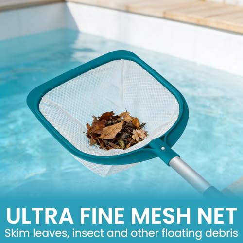Hot Tub and Spa Leaf Skimmer Net, Ultra Fine Mesh Bag with Aluminum Pole - Handheld Pool Net for Small Above Ground Pools Efficient Debris Removal - size: 24" Spa skimmer net