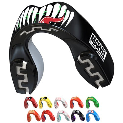 Marvel Venom Sports Mouth Guard, Adult Dual Layer Mouthguard with Case - color: Venom, size: Adult (12+ Years)
