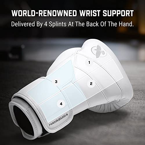 Hayabusa T3 Kanpeki Leather Boxing Gloves - color: White, size: 12oz