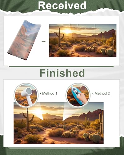 4 Pcs 48 x 24 Inch Reptile Tank Background Reptile Tank Accessories Polyester Terrarium Background Decor for Leopard Gecko Turtle Bearded Dragon(Canyon Waterfall, Bark, Cactus, Gobi Desert)