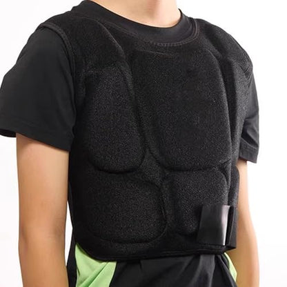 Martial Arts Chest Guard Heavy Duty Foam Padding Body Protector Fit for Adult Sparring Shock Absorbing Karate Taekwondo Gear Adjustable Straps Ventilated Polyester - size: X-Large