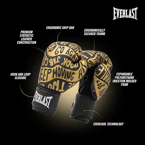 Everlast Spark Boxing - color: Black / Gold, size: 14 oz