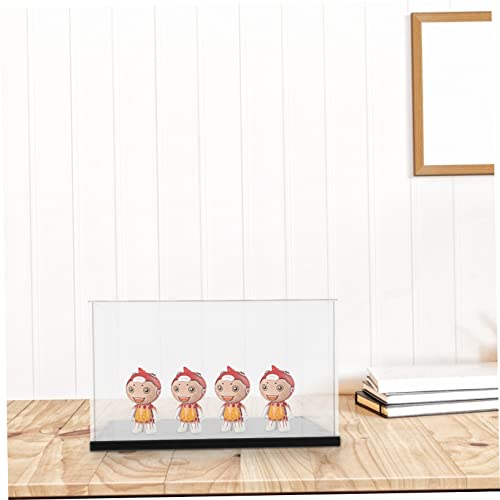 Acrylic Boxing Glove Display Box Storage Rack for Figurines Black