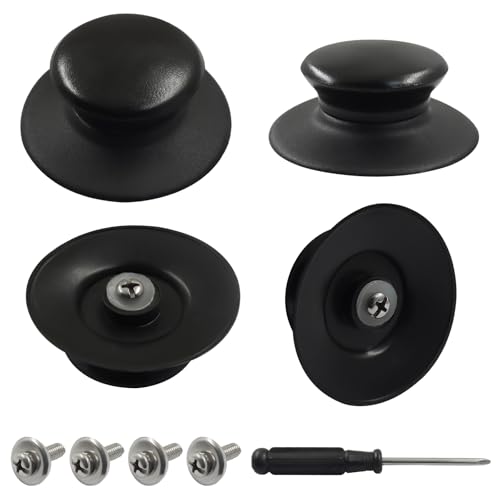 4 Pcs Universal Pot Lid Knobs，Bakelite Pot Lid Handle Replacement for Pans Saucepan Casserole Glass Cover Handles