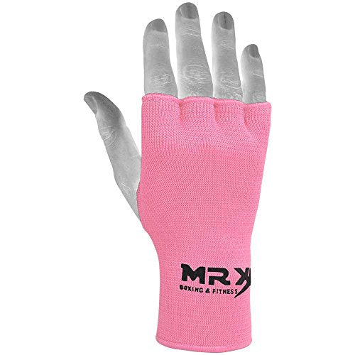 Muay Thai Boxing Inner Gloves Protective Hand Wrap MMA Fist (Pink, Large) - color: Pink, size: Large