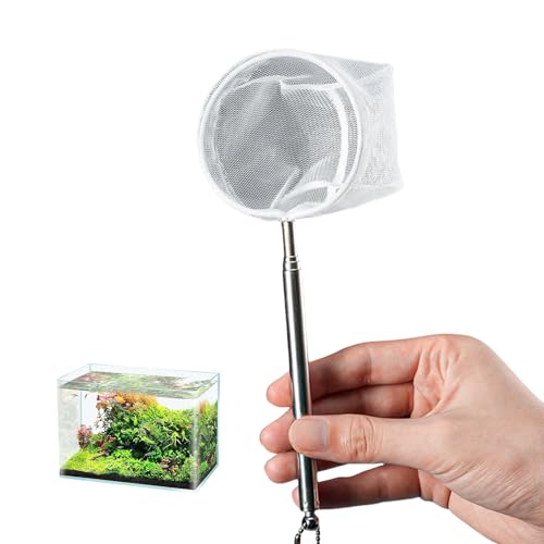 Extendable Fish Handling Tool with Ergonomic Grip Stable Construction Fishing Net for Aquariums and Fishtanks Fishtanks Net - color: Circular, size: Large