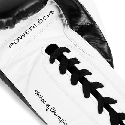 Everlast Powerlock OG Pro Boxing Gloves - color: Black/White, size: 8oz
