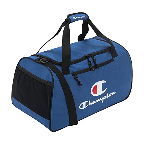 Champion Unisex Adult Logo Duffel Bags, Surf Heather, One-Size US - color: Surf Heather, size: One Size