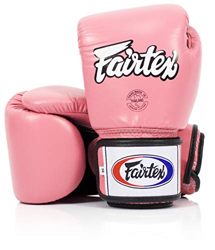 Fairtex BGV1BR Breathable Boxing Gloves, Lightweight Shock Absorbent Gear - color: Pink, size: 16 oz