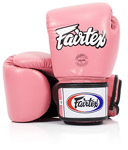 Fairtex BGV1BR Breathable Boxing Gloves, Lightweight Shock Absorbent Gear - color: Pink, size: 16 oz