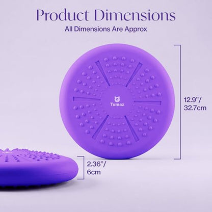 Tumaz Wobble Cushion Wiggle Seat Core Balance Disc with Pump - color: 08. Purple