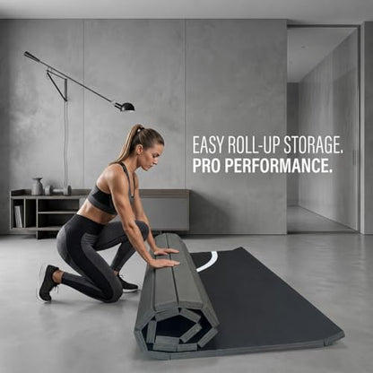 Professional Flexi-Roll Wrestling Mat – High-Density Shock Absorption for BJJ, Judo, MMA & Jiu Jitsu – Portable 1.2-Inch Thick Home Gym Training Flooring for Martial Arts & Yoga - size: 10*10ft-NEW