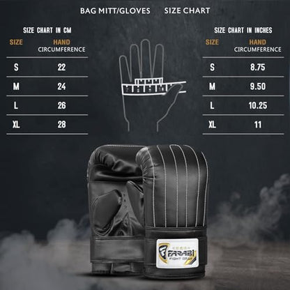 Farabi Sports Punching Bag Gloves - Heavy Bag Gloves for Men and Women Boxing Bag Gloves - Bag Mitts for Sparring, Boxing, MMA, Muay Thai, Kickboxing, Focus Pads and Punching Bag
