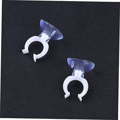20pcs Professional Cup Clamps for Aquariums Hose Clip Fixing Bracket for Fish Tank Pump Holder Easy to Install and Uninstall - size: 3X1.6X0.5cm