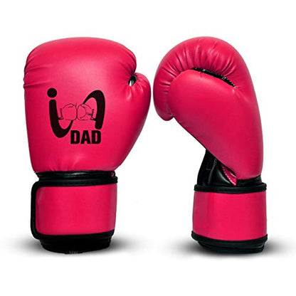 Ultimate - I Boxing Dad - Kids Boxing Gloves MMA Boxing Muay Thai Bag Work - color: Dark Pink, size: 6 Oz
