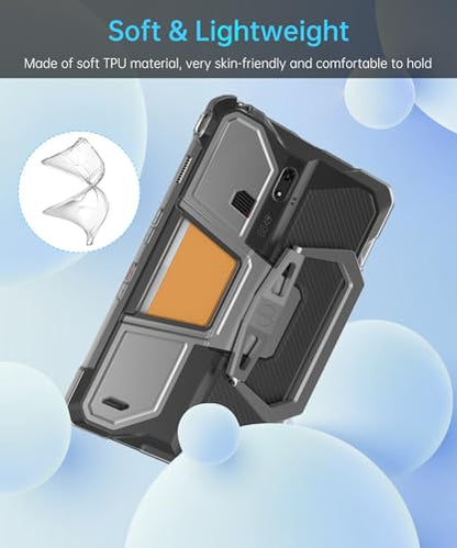 8849 Tank Pad Tablet Case 10.95’’, Rotating Stand Protective Cover with Soft TPU Transparent Back Cover Shell for Tank Pad/Tank Pad E