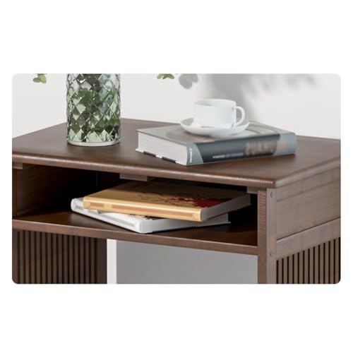 Sweeper Organizer Living Room Sofa Side Sweeper Robot Shelf Water Dispenser Rack Purifier Storage Cabinet Fish Tank Shelf(Walnut,S)