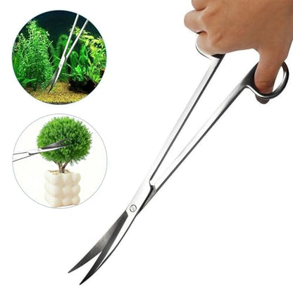 7IN1 Aquarium Cleaning Tools Long Handle Adjustable Length 18~24Inch Fish Tank Cleaner Kit Algae Scraper Scrubber Brushes Set Plant Scissor Long Tweezer
