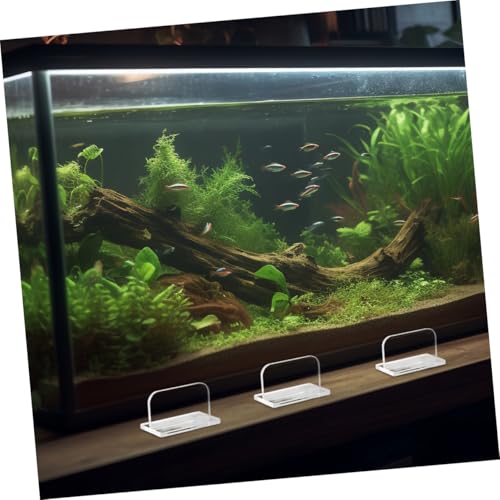 6pcs Self-Adhesive Fish Tank Lid Grip Handles Clear Acrylic Replacement Accessories for Easy Installation and Secure Grip Aquariums