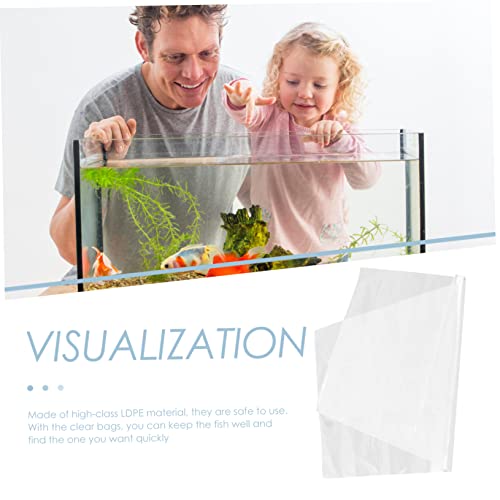 MAGICLULU 20PCS Aquarium Fish Packing Bags Oxygenated Transport Pouch for Goldfish Flat Angle Design for Live Fish Shipping - size: 30X60X0.1CM