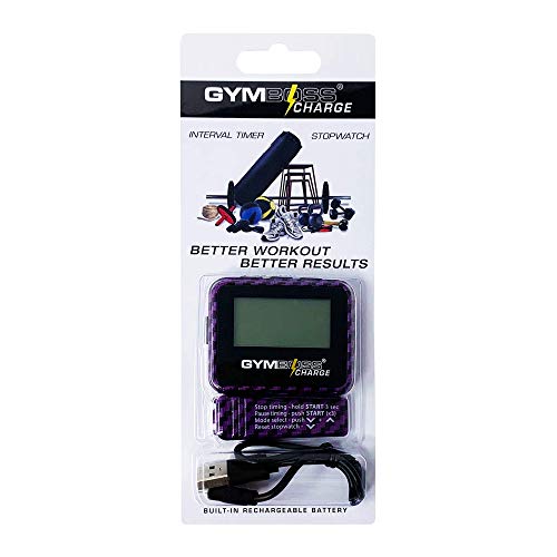 Gymboss Charge Interval Timer and Stopwatch - color: Carbon Purple