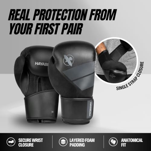 Hayabusa S4 Boxing Gloves - Sparring & Muay Thai - color: Black, size: 12 oz, Small